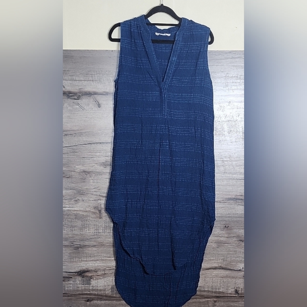 Launderette Olivia Dress In Blue Stripe